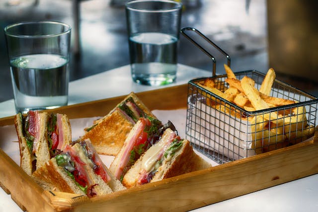 A club-sandwich served to our customer
