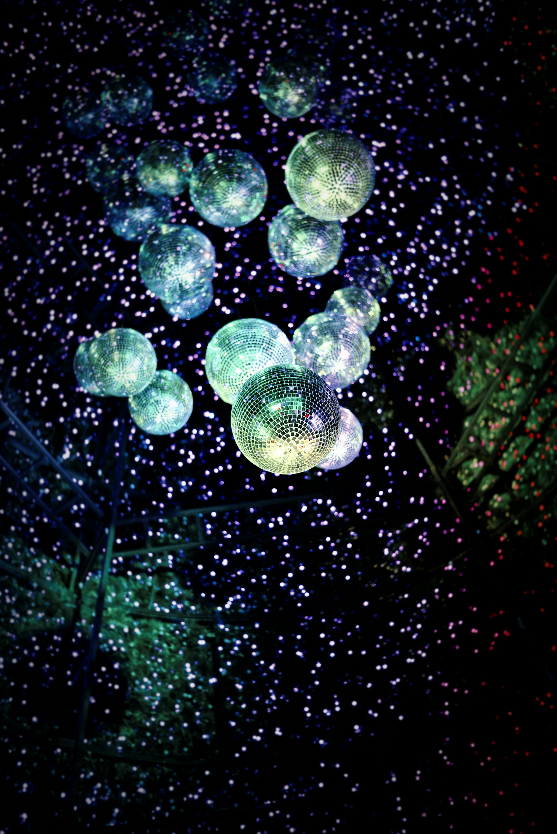 Disco nightlights at the bar